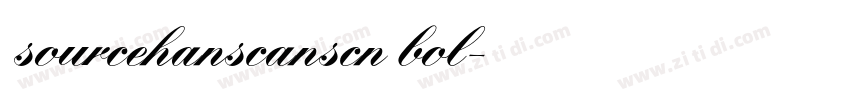 sourcehanscanscn bol字体转换